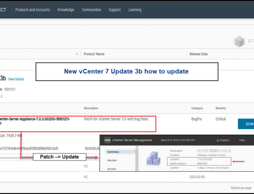 New vCenter 7 Update 3b how to update – now removed by VMware
