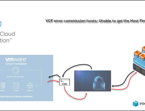 VCF error commission hosts: Unable to get the Host Fingerprint