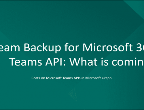 Veeam Backup for Microsoft 365 Teams API: What is coming