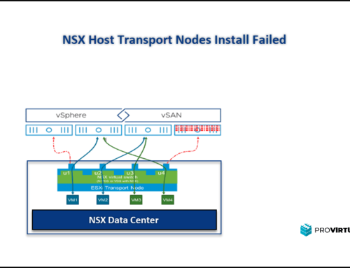 NSX Host Transport Nodes Install Failed