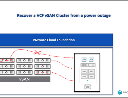Recover a VCF vSAN Cluster from a power outage
